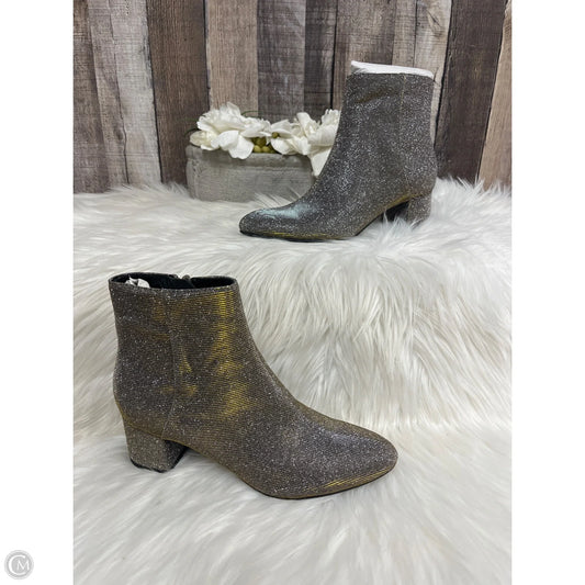 Boots Ankle Heels By Unisa In Gold, Size: 8