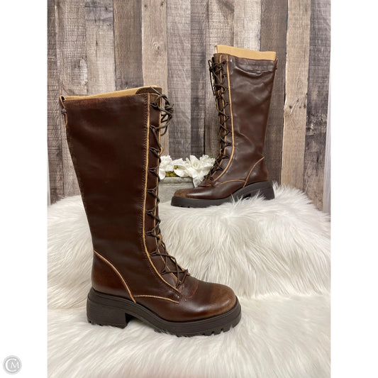 Boots Knee Heels By Franco Sarto In Brown, Size: 9