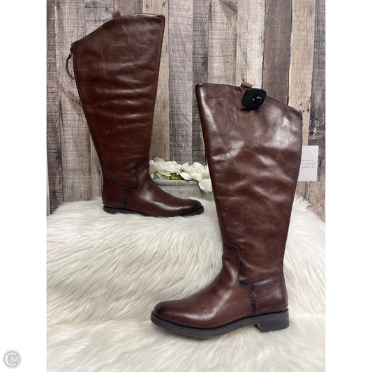 Boots Knee Flats By Franco Sarto In Brown, Size: 7