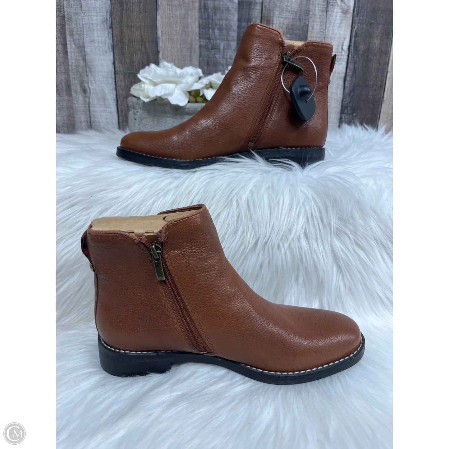 Boots Ankle Flats By Franco Sarto In Brown, Size: 7.5