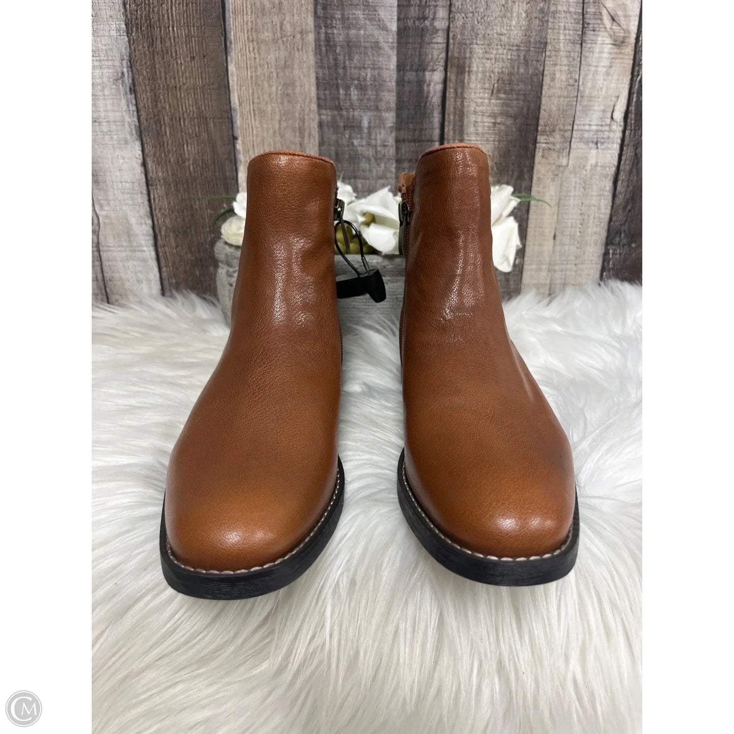 Boots Ankle Flats By Franco Sarto In Brown, Size: 8