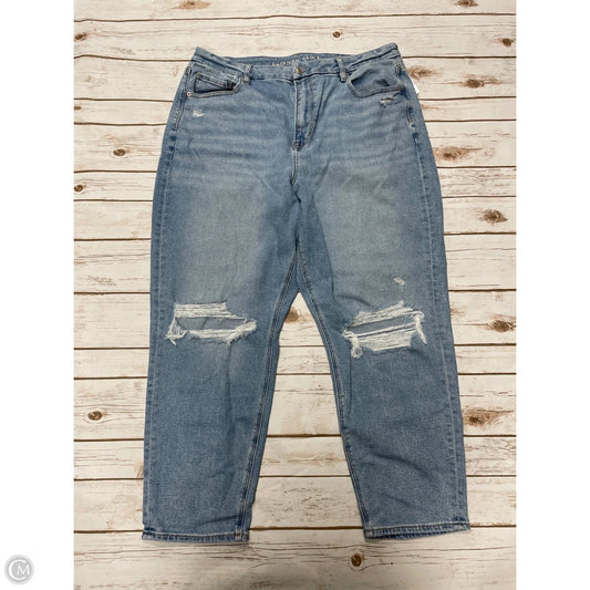 Jeans Straight By American Eagle In Blue Denim, Size: 18