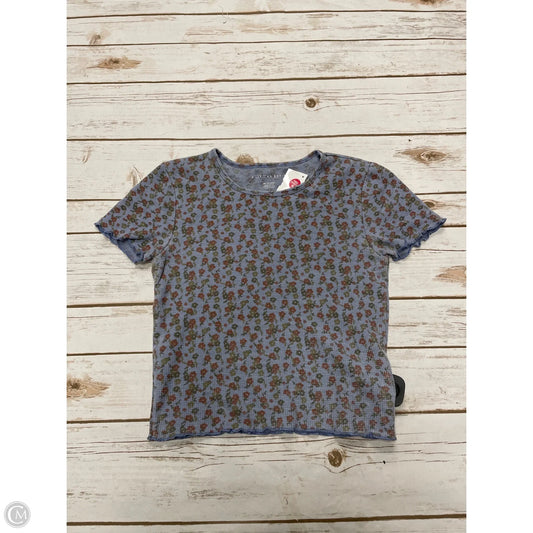 Top Short Sleeve By American Eagle In Floral Print, Size: Xs