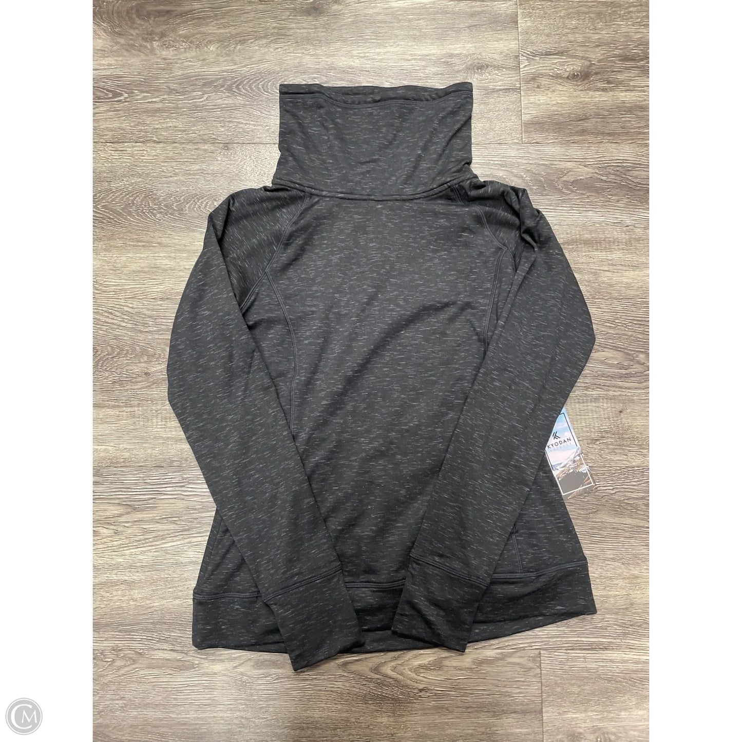 Athletic Top Long Sleeve Collar By Kyodan In Black, Size: L