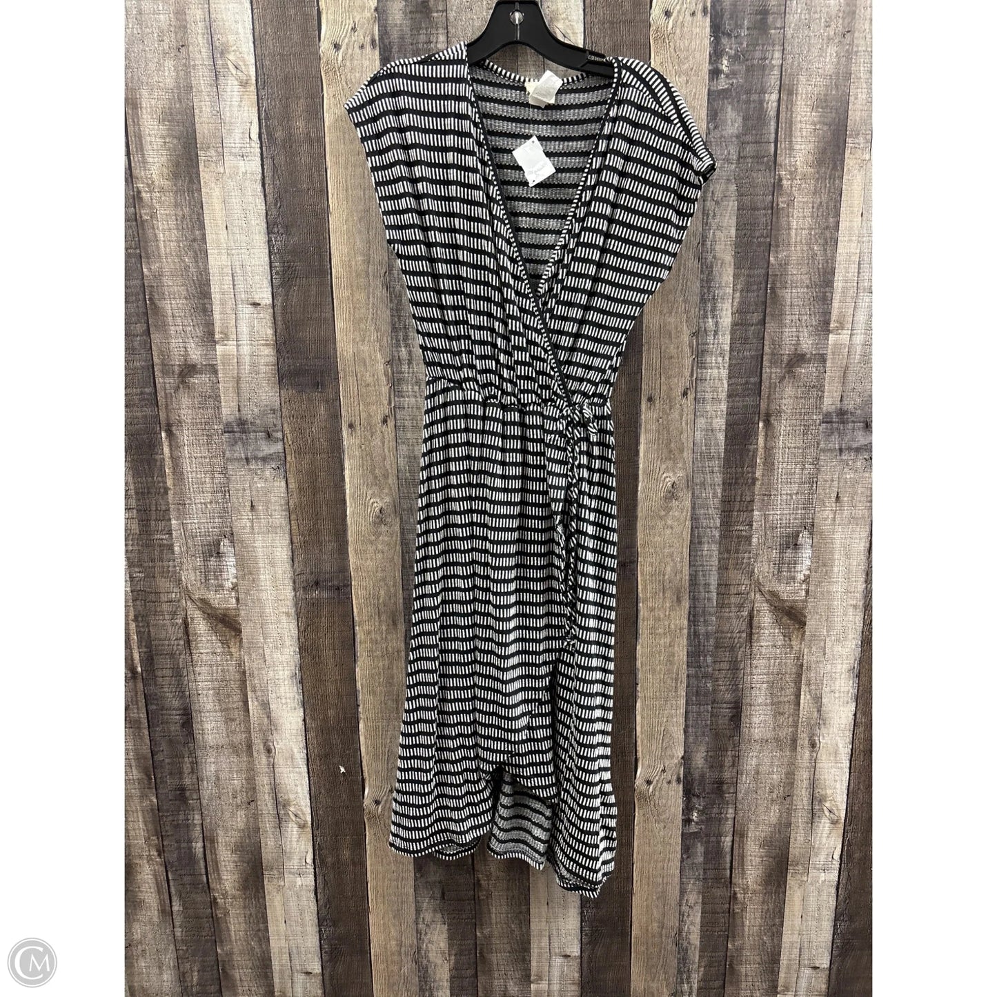 Dress Casual Midi By Caution To The Wind In Black & White, Size: M