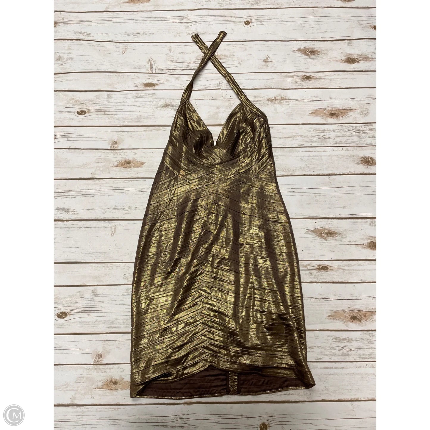Dress Party Short By Bcbgmaxazria In Bronze, Size: M