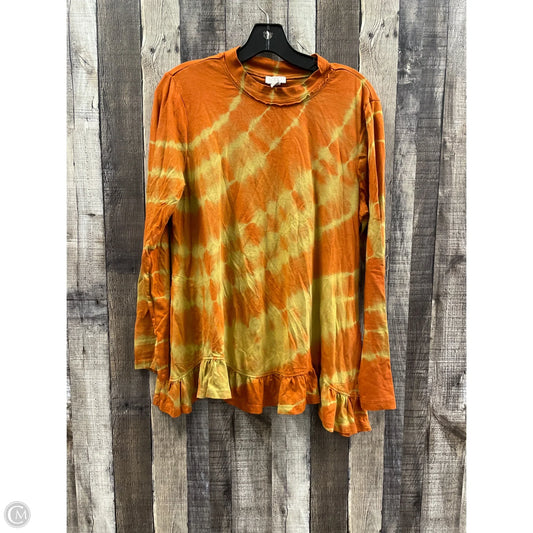 Top Long Sleeve By Logo In Tie Dye Print, Size: S