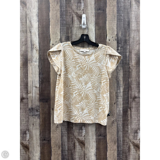 Top Short Sleeve By Loft In Multi-colored, Size: M