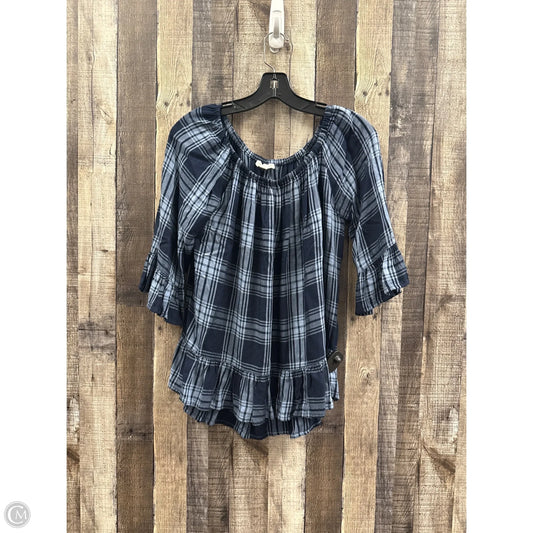 Top 3/4 Sleeve By Beachlunchlounge In Blue, Size: M