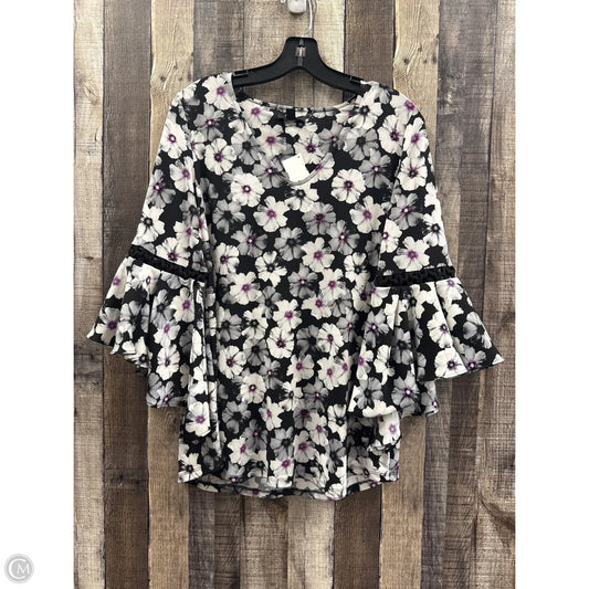 Top 3/4 Sleeve By Alfani In Multi-colored, Size: S