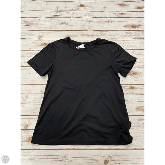 Athletic Top Short Sleeve By Fabletics In Black, Size: M