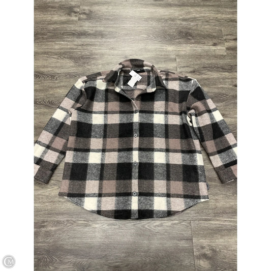 Jacket Shirt By Express In Leopard Print, Size: L