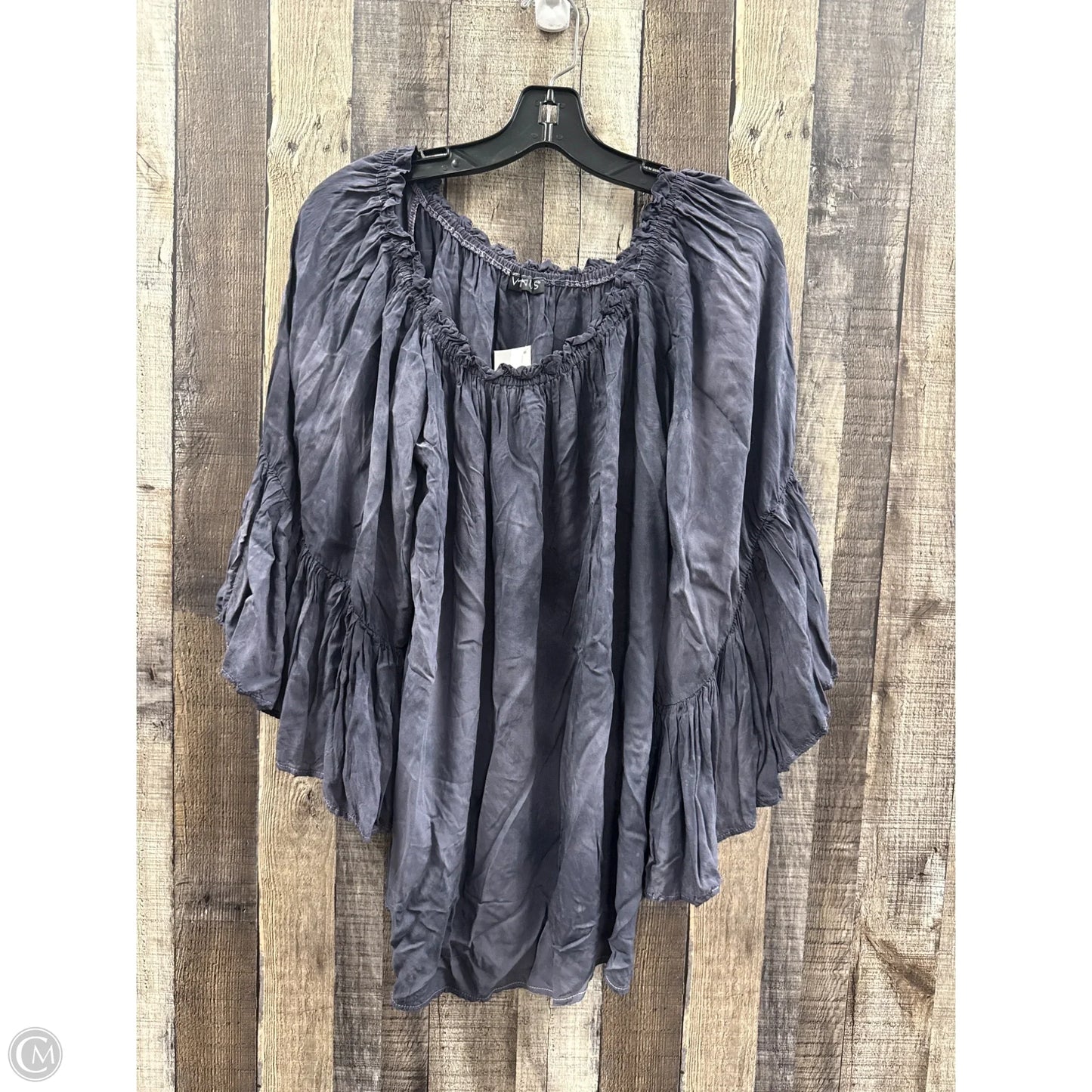 Top 3/4 Sleeve By Venus In Blue, Size: Osfm