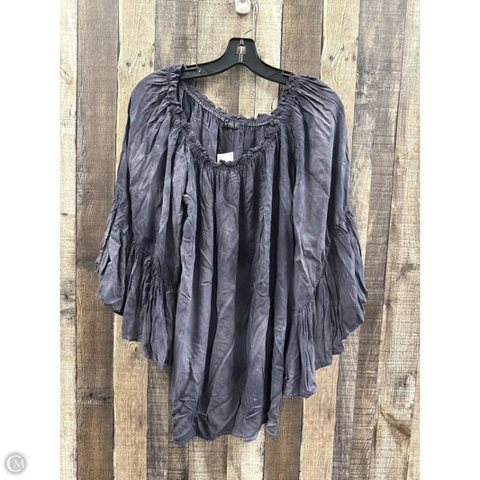 Top 3/4 Sleeve By Venus In Blue, Size: Osfm