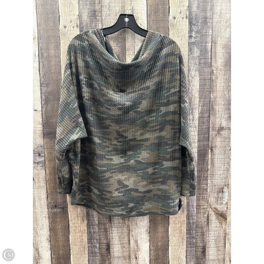 Top Long Sleeve By Bke In Camouflage Print, Size: Xl