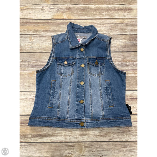 Vest Faux Fur & Sherpa By Cme In Blue Denim, Size: L
