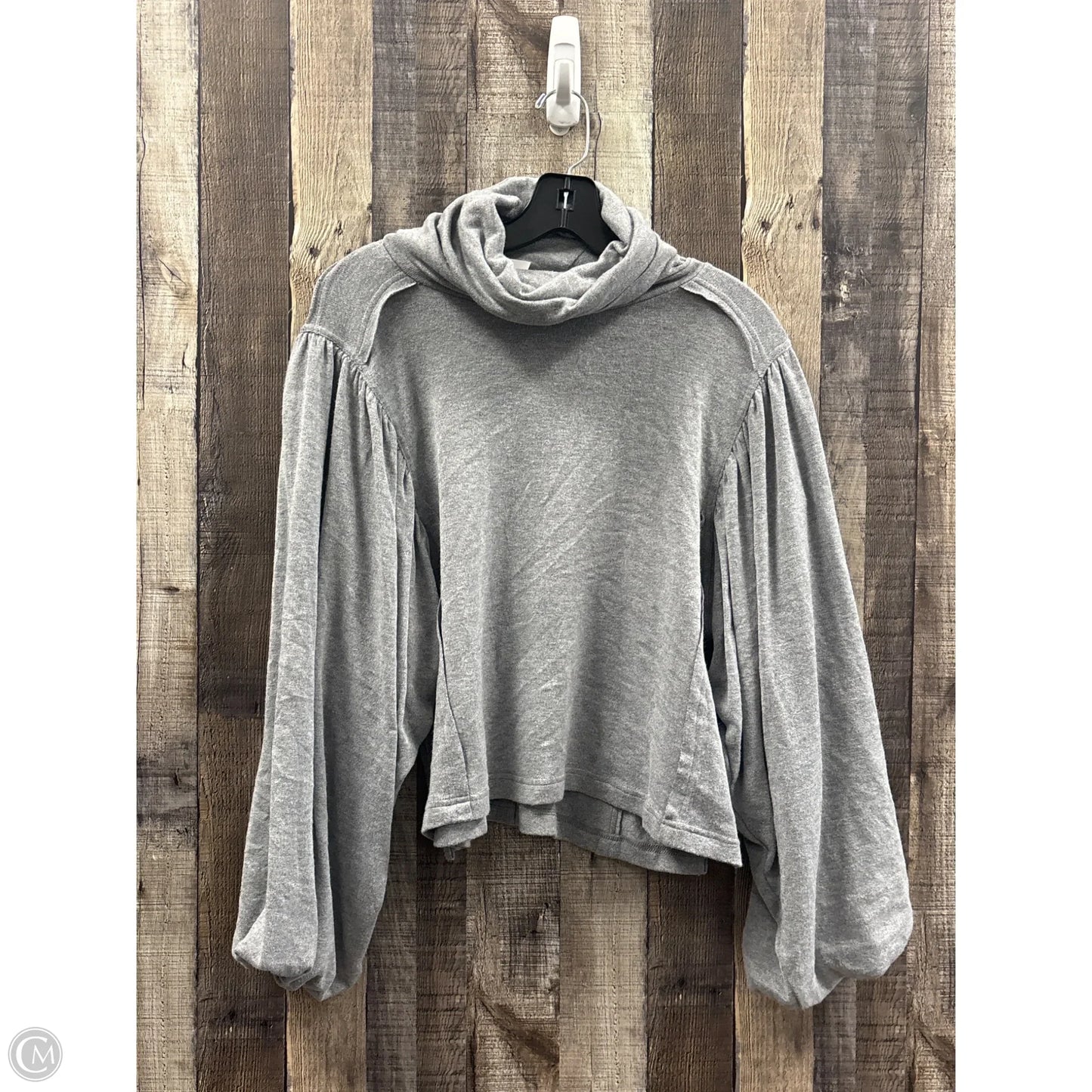Top Long Sleeve By Mustard Seed In Grey, Size: M