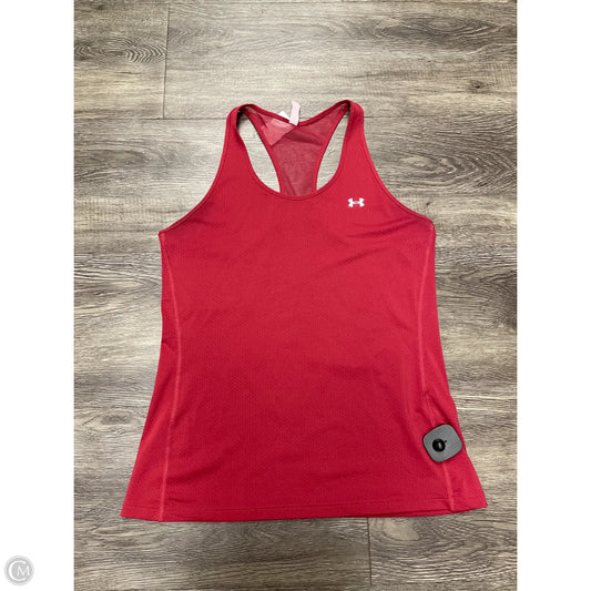 Athletic Tank Top By Under Armour In Maroon, Size: M