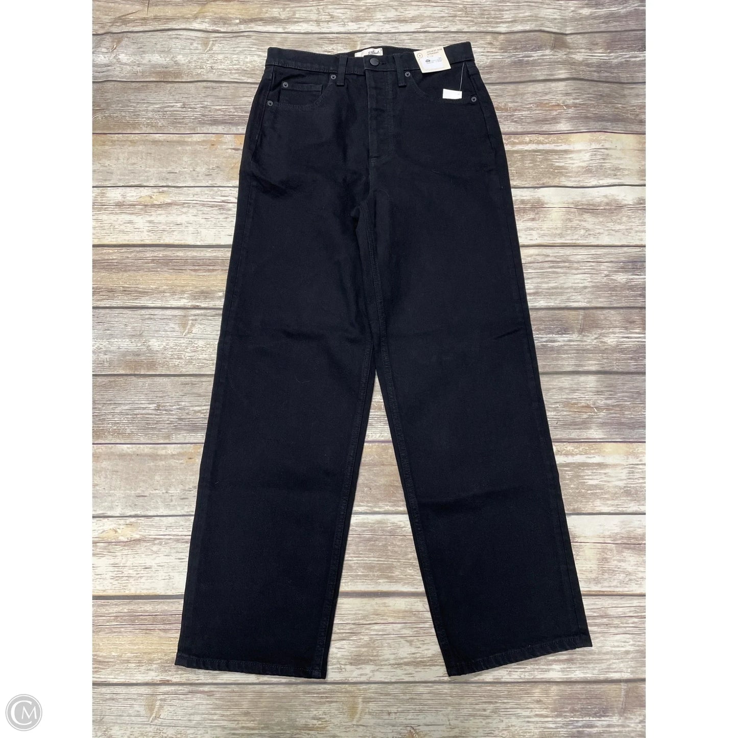 Jeans Straight By Universal Thread In Black Denim, Size: 8