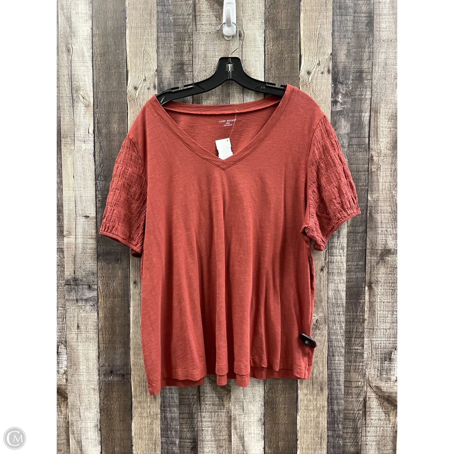Top Short Sleeve By Lane Bryant In Brown, Size: 3x