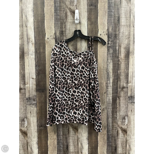 Top Long Sleeve By Cmf In Animal Print, Size: L