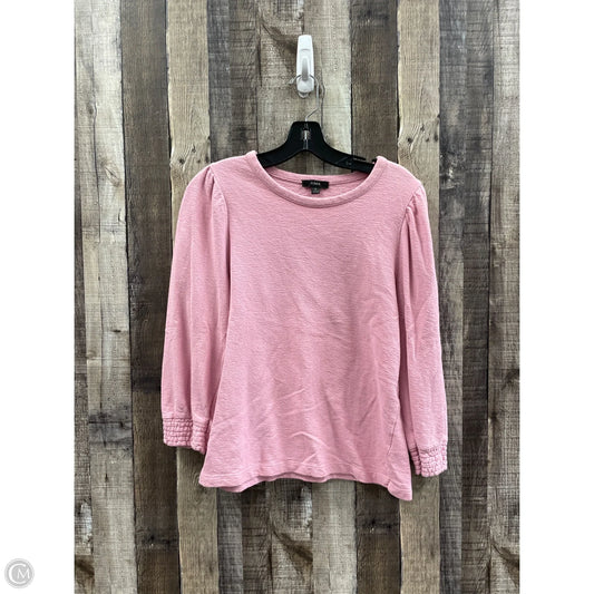 Top Long Sleeve By J. Crew In Pink, Size: M