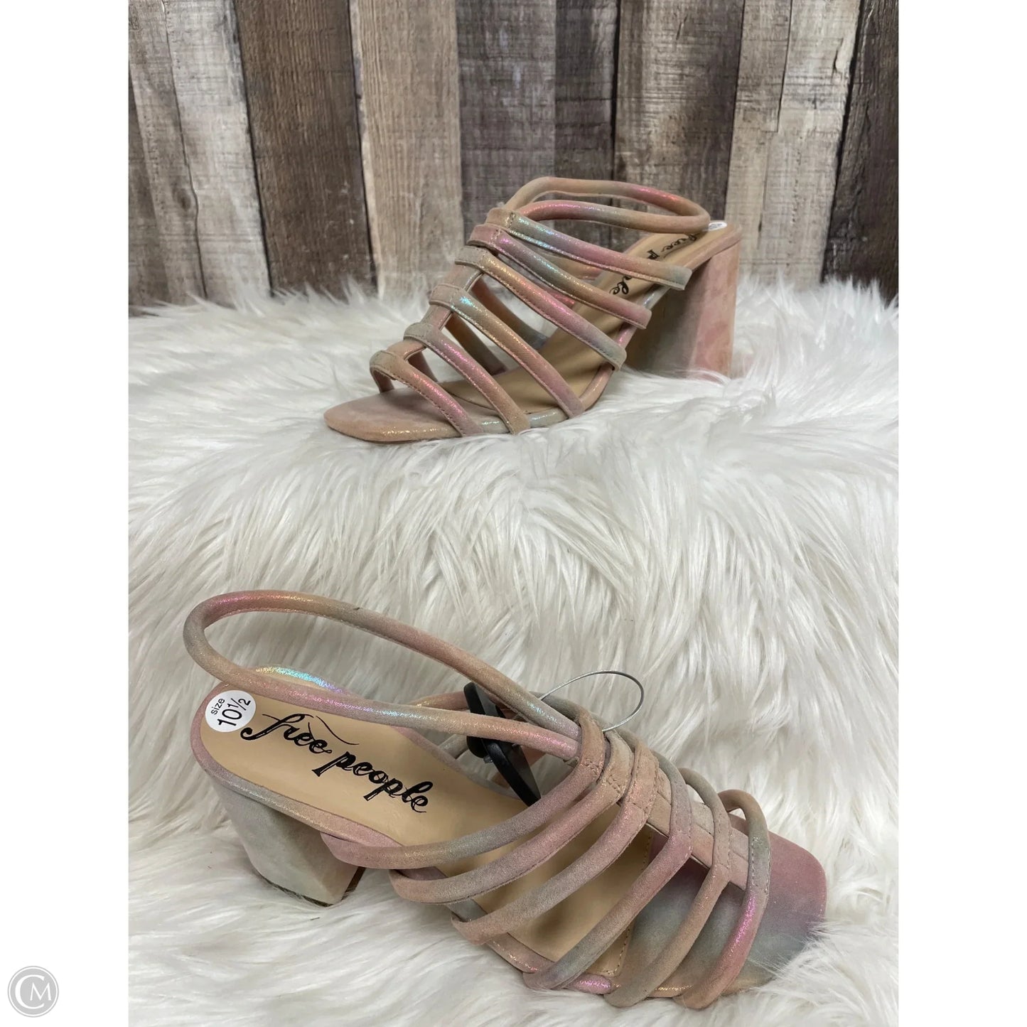 Sandals Heels Block By Free People In Multi-colored, Size: 10.5