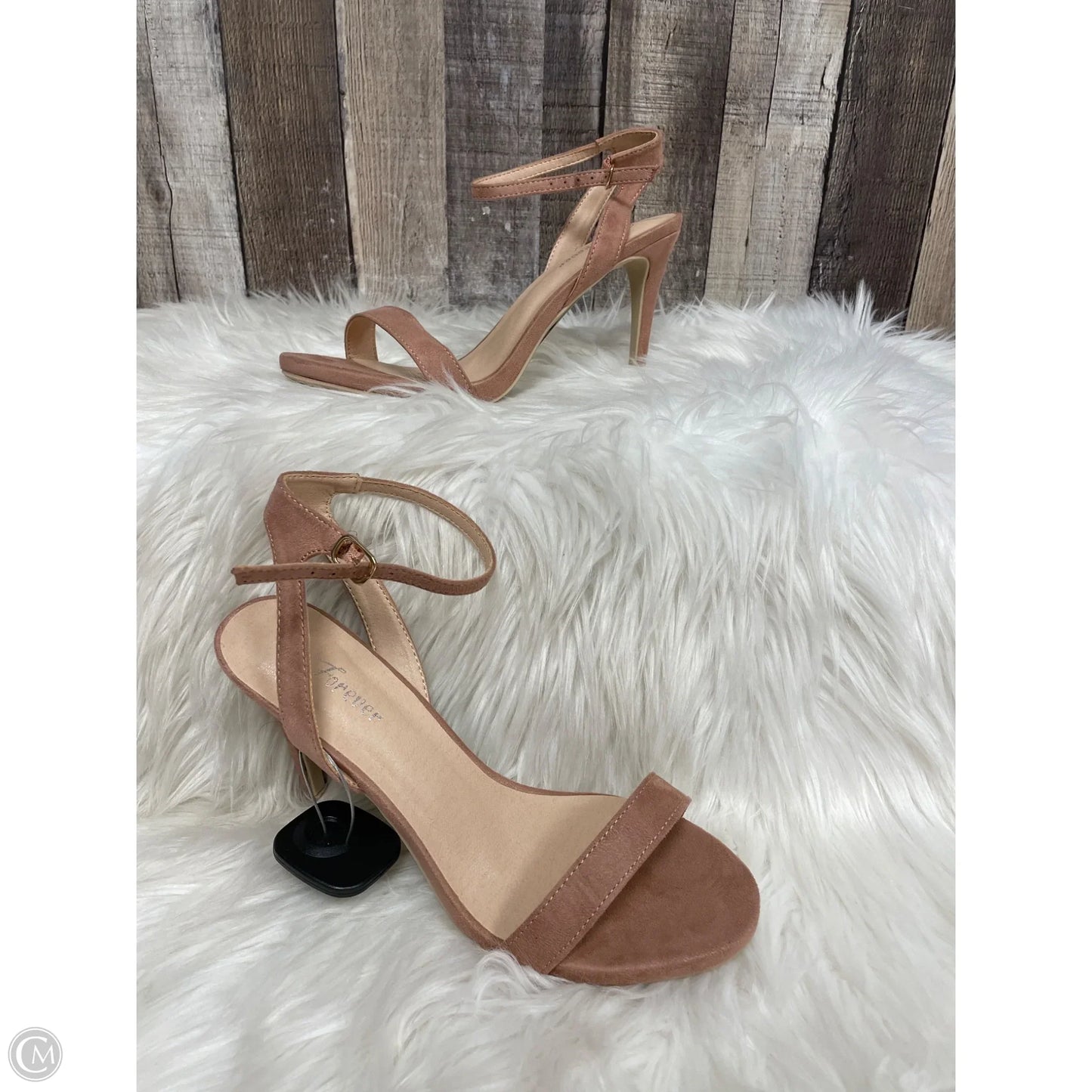 Sandals Heels Stiletto By Forever In Pink, Size: 8.5