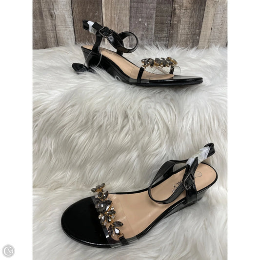 Sandals Heels Wedge By Cme In Black, Size: 8