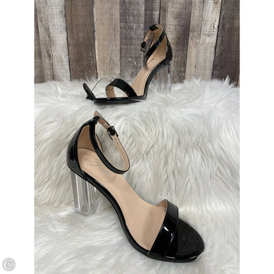 Sandals Heels Block By Forever In Black, Size: 8