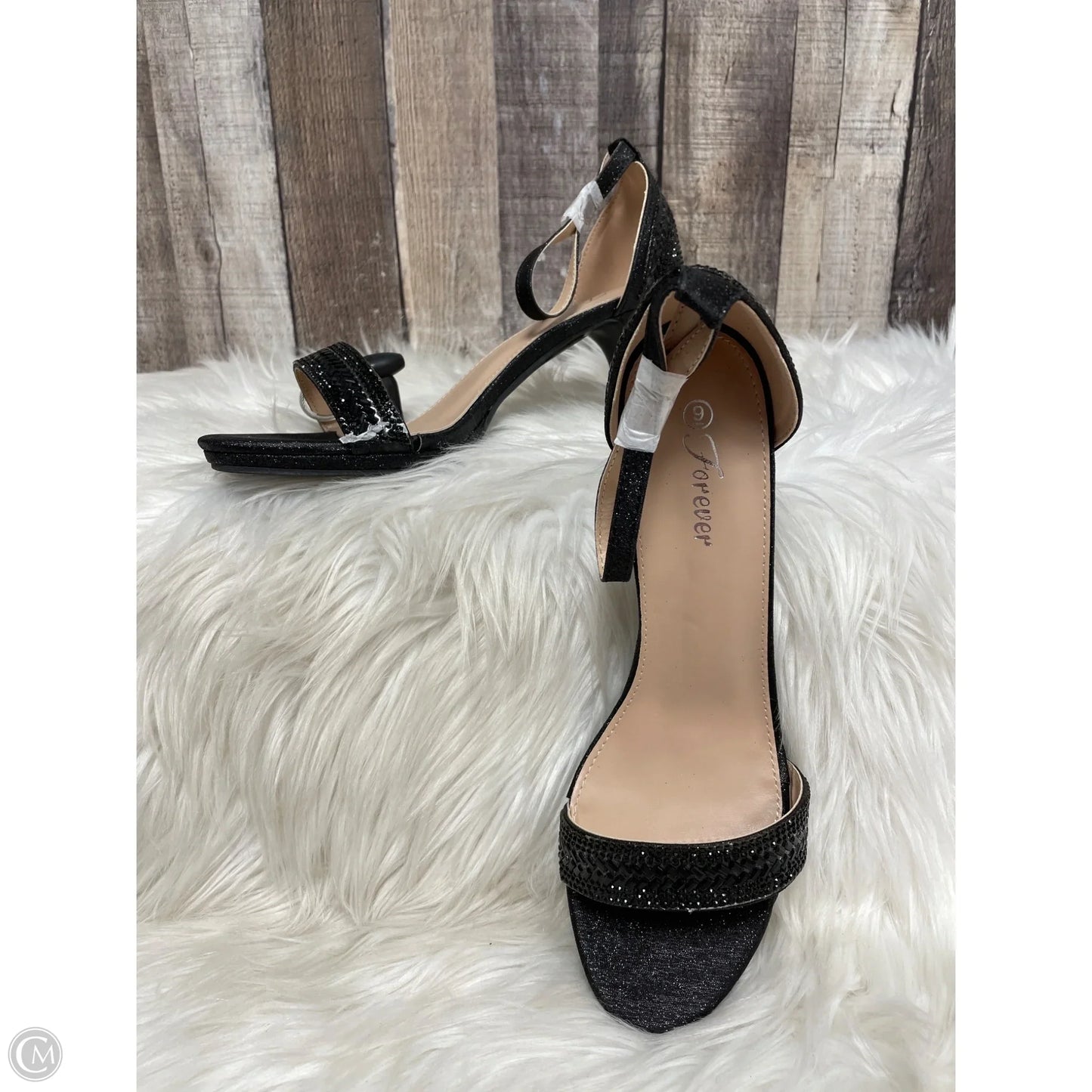 Sandals Heels Stiletto By Forever In Black, Size: 9