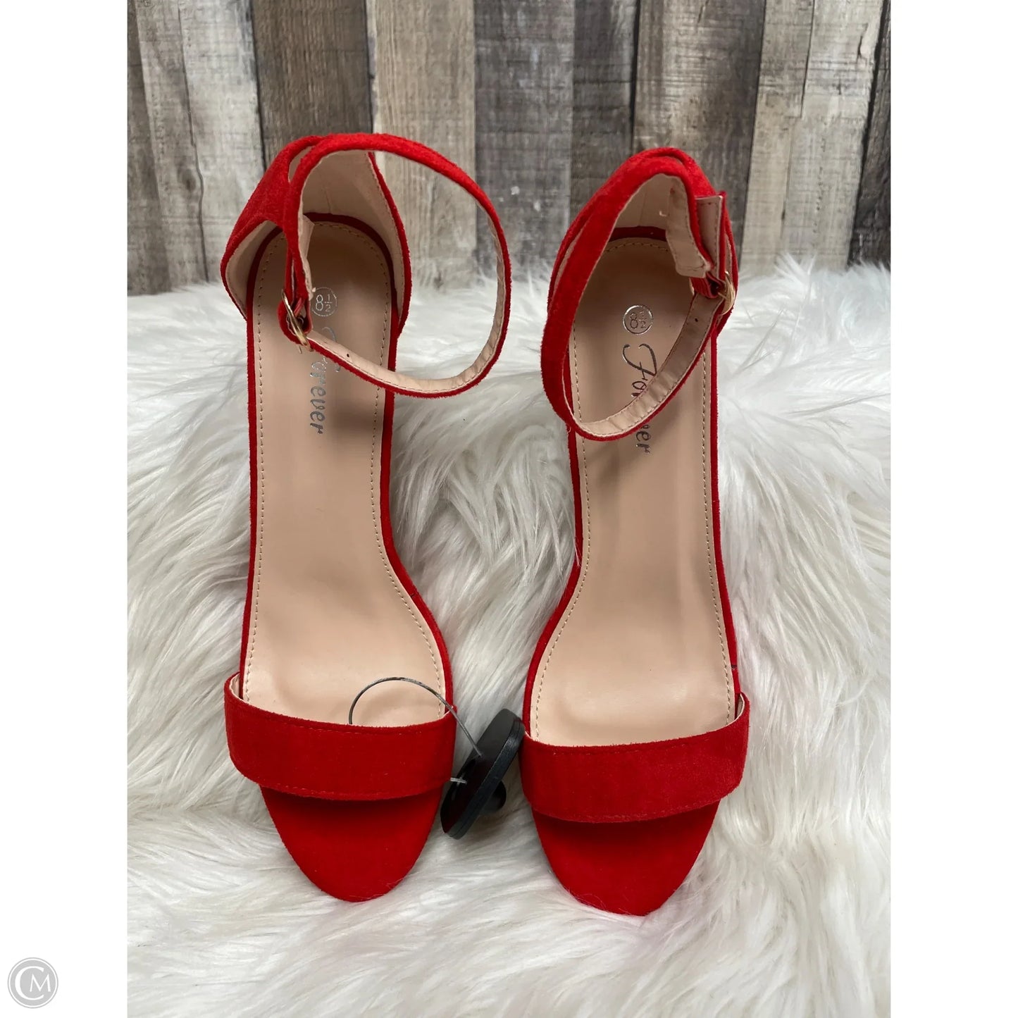 Sandals Heels Stiletto By Forever In Red, Size: 8.5