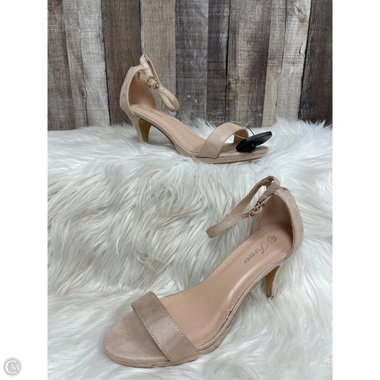 Sandals Heels Stiletto By Forever In Tan, Size: 9