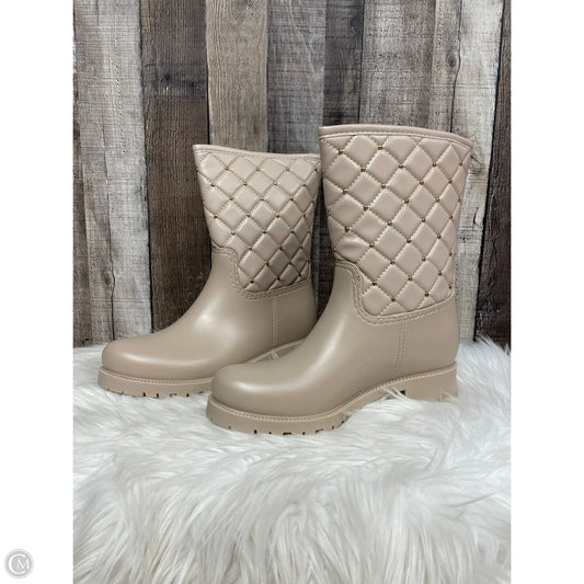 Boots Mid-calf Flats By Top Moda In Tan, Size: 8