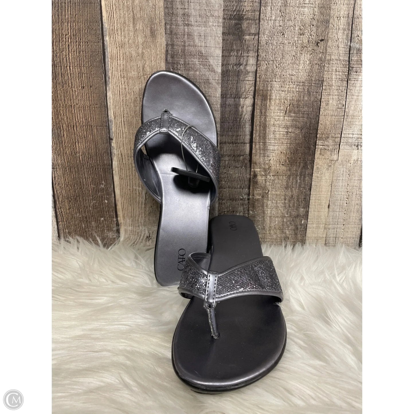 Sandals Heels Wedge By Cato In Blue, Size: 10