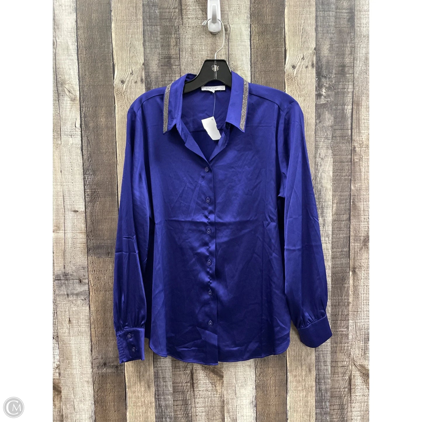Top Long Sleeve By Chicos In Purple, Size: M