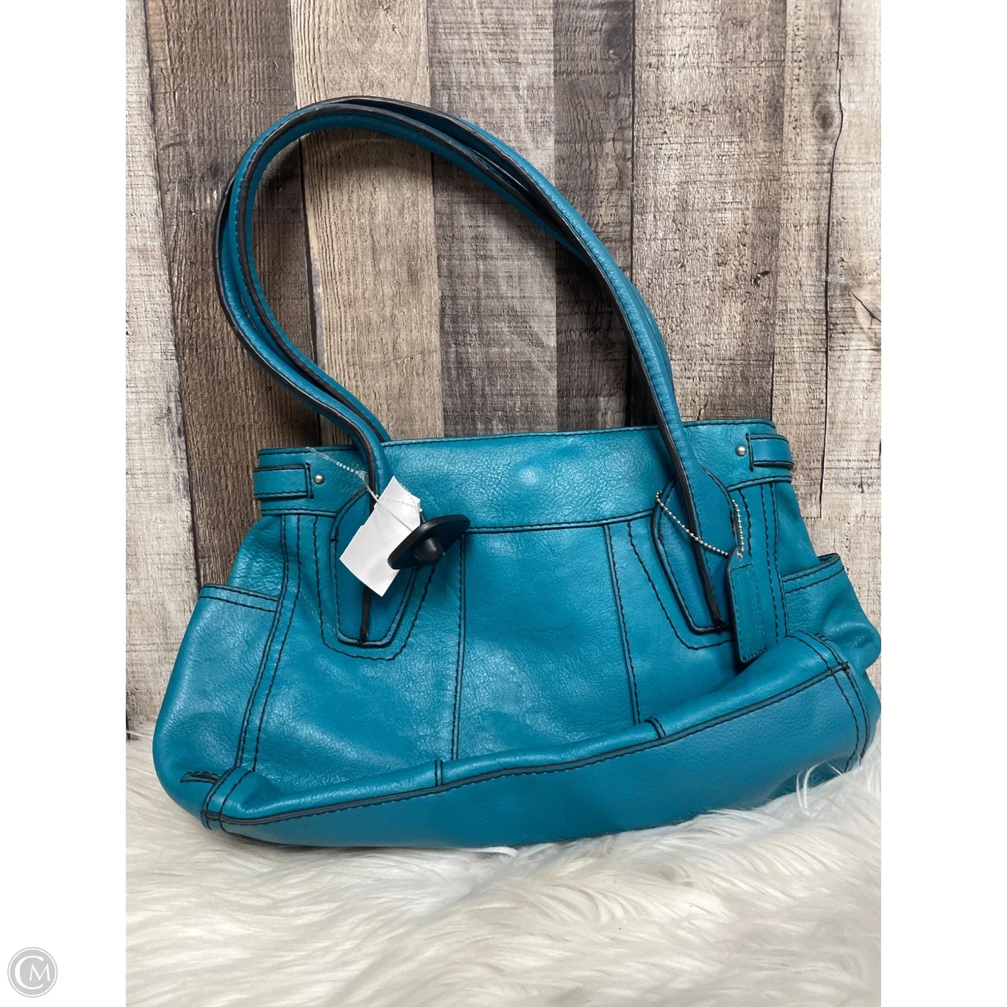 Handbag Leather By St Johns Bay, Size: Medium