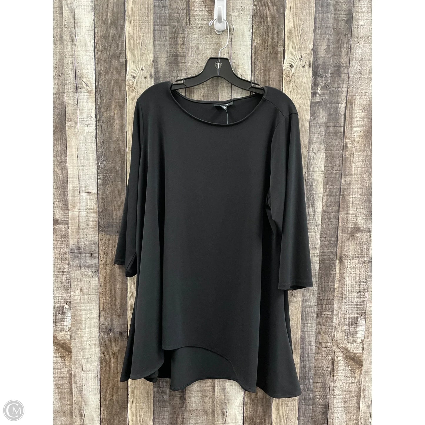 Top Short Sleeve By Alfani In Black, Size: 2x