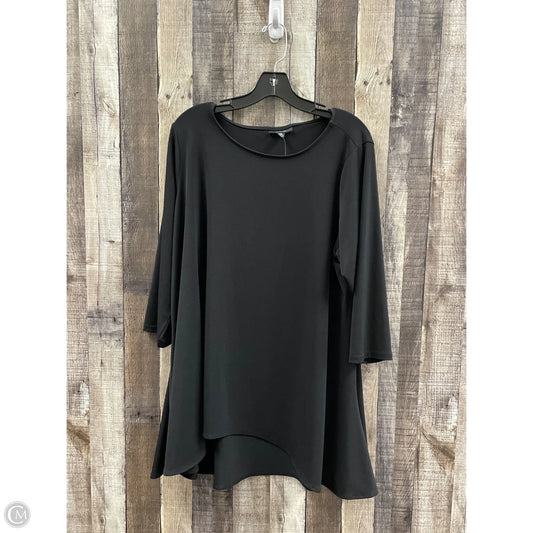 Top Short Sleeve By Alfani In Black, Size: 2x