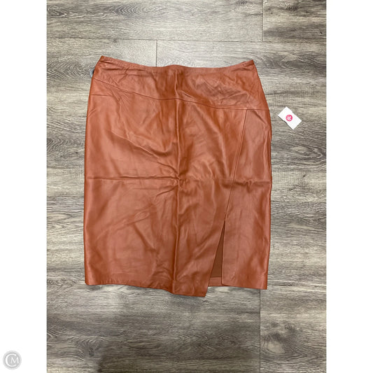 Skirt Midi By White House Black Market In Brown, Size: L