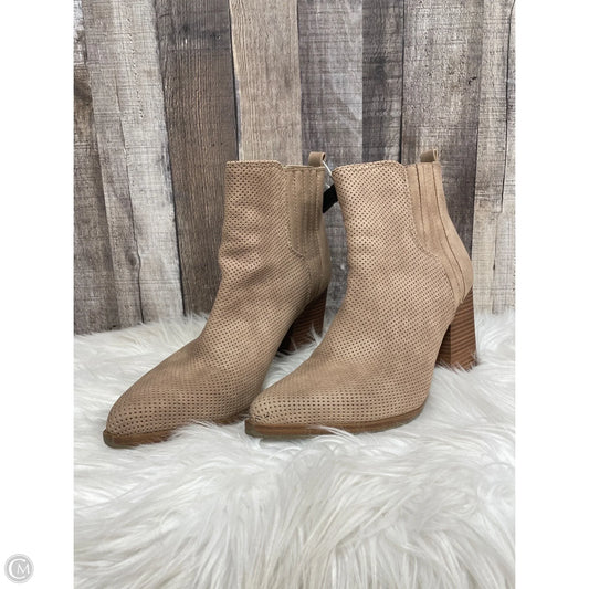Boots Ankle Heels By Indigo In Tan, Size: 9.5