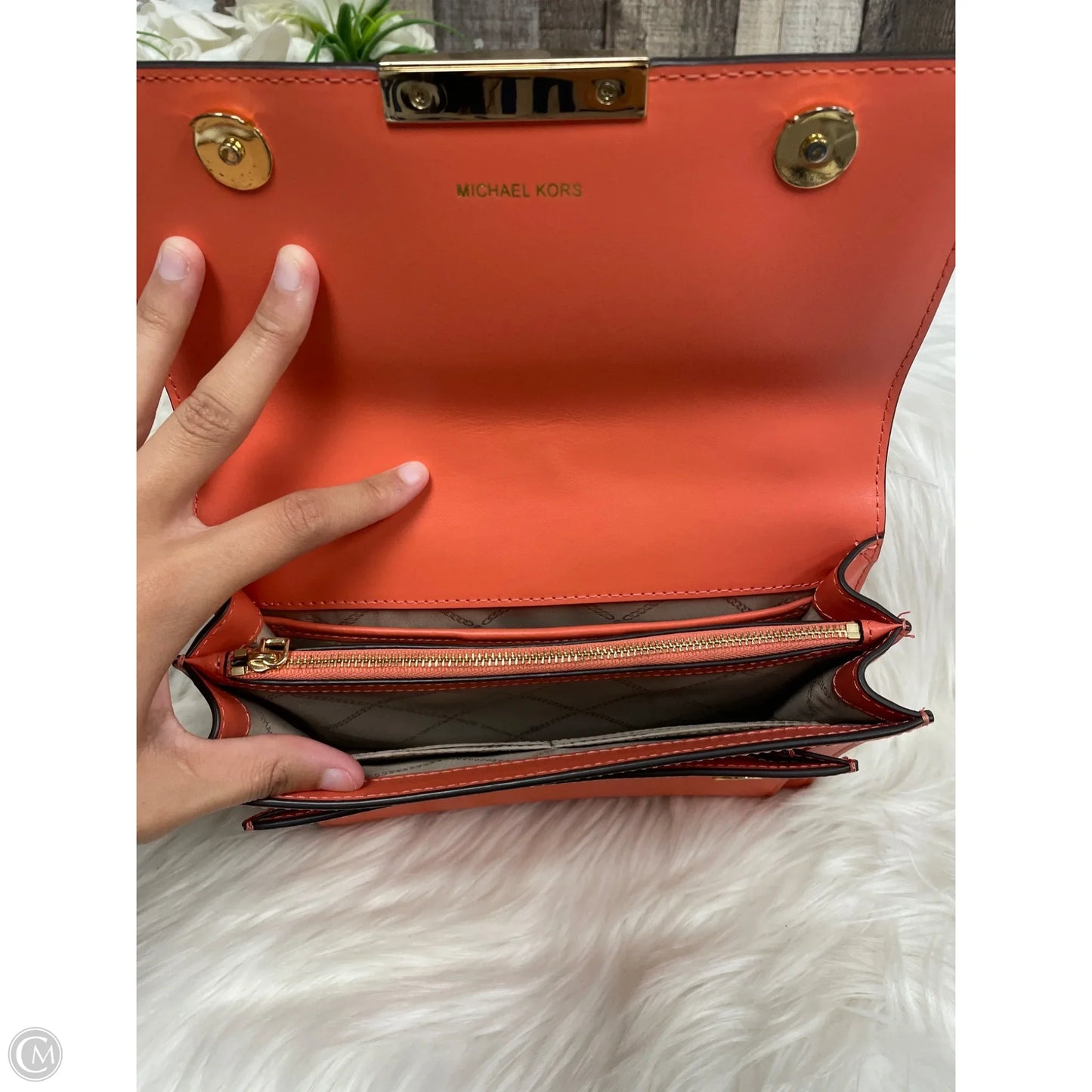 Crossbody Designer By Michael Kors, Size: Medium