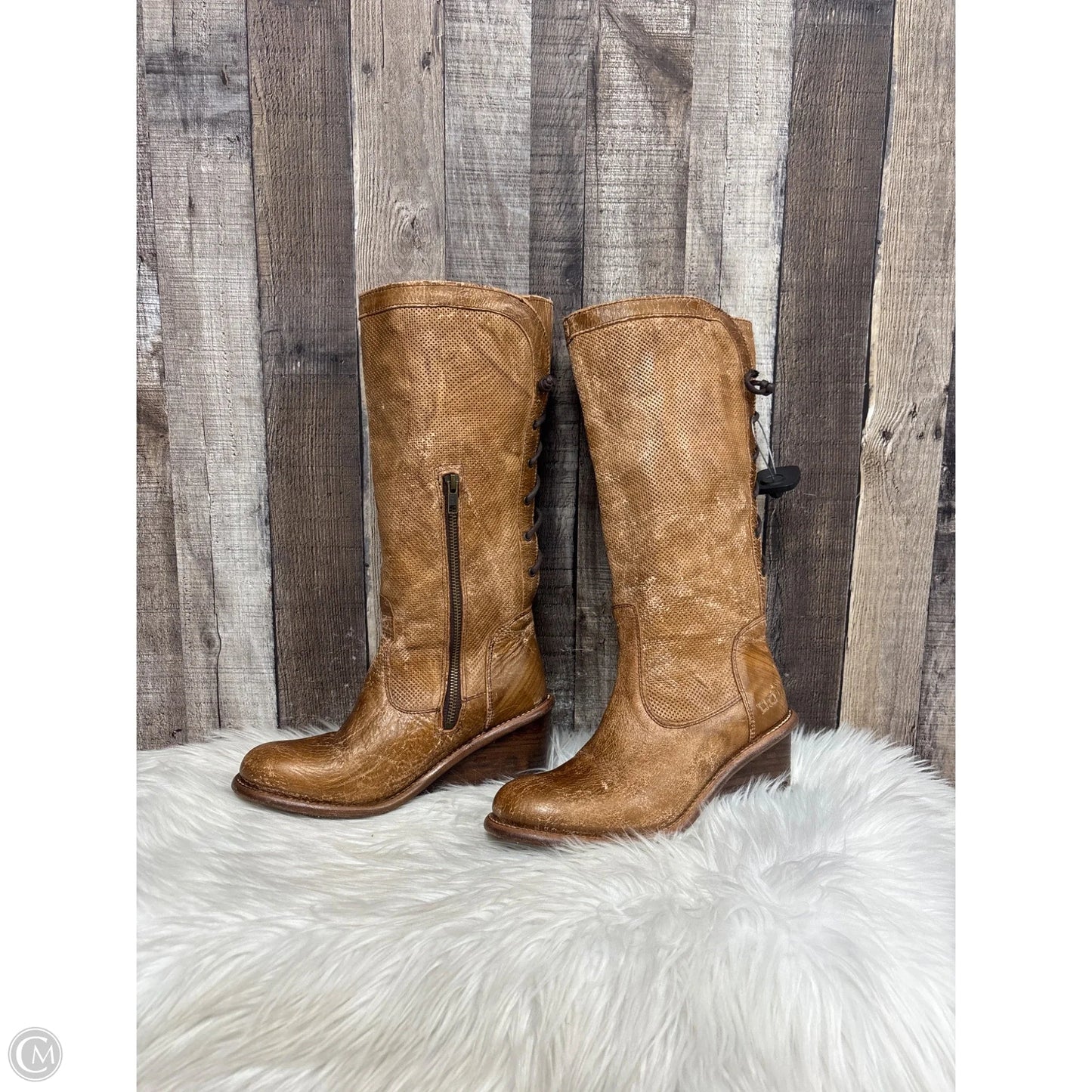 Boots Over-the-knee Heels By Bed Stu In Brown, Size: 8.5