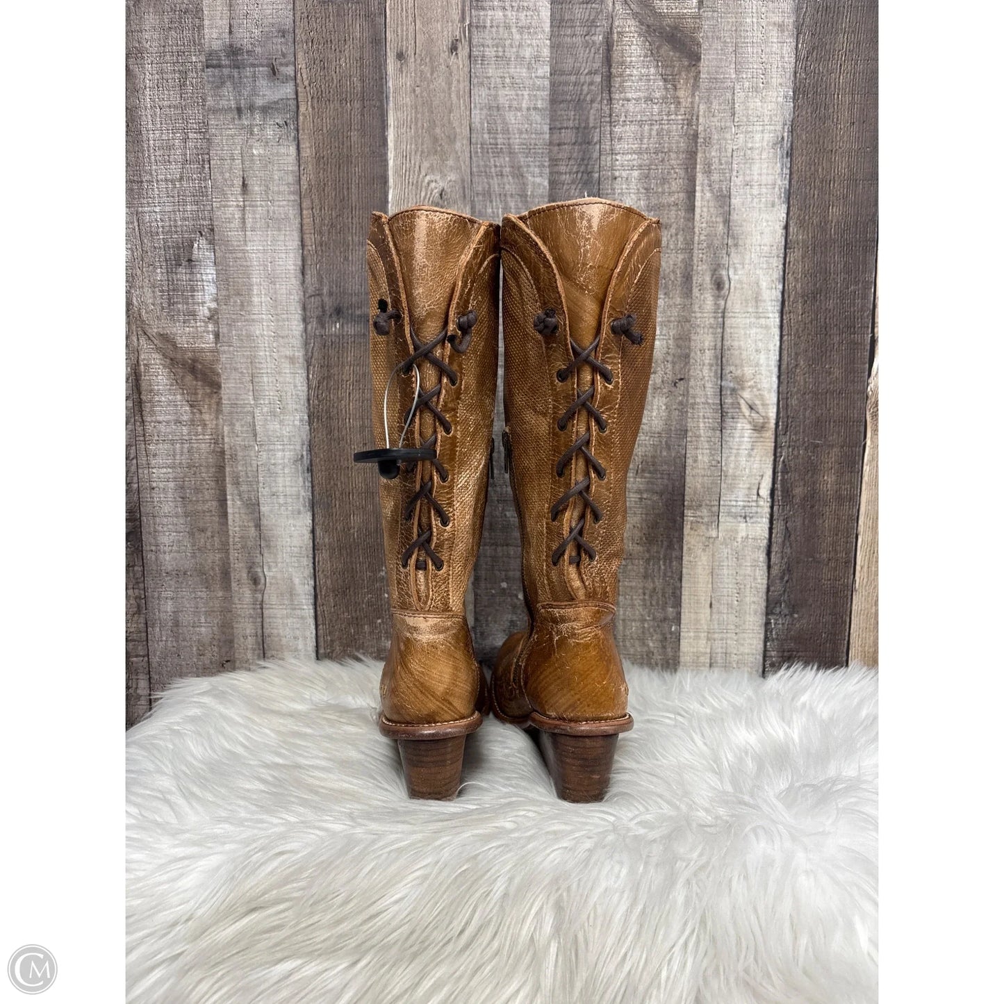 Boots Over-the-knee Heels By Bed Stu In Brown, Size: 8.5