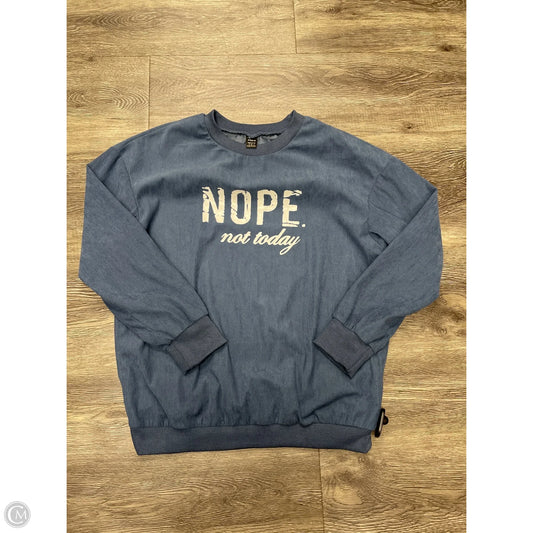 Top Long Sleeve By Shein In Blue, Size: S