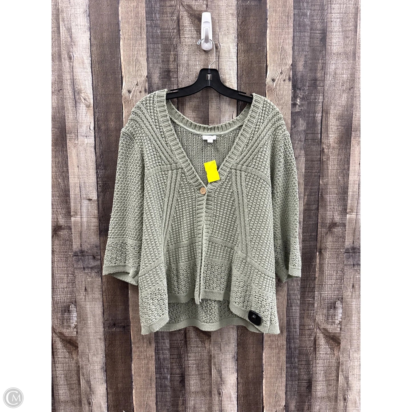 Sweater Cardigan By J. Jill In Green, Size: Xl