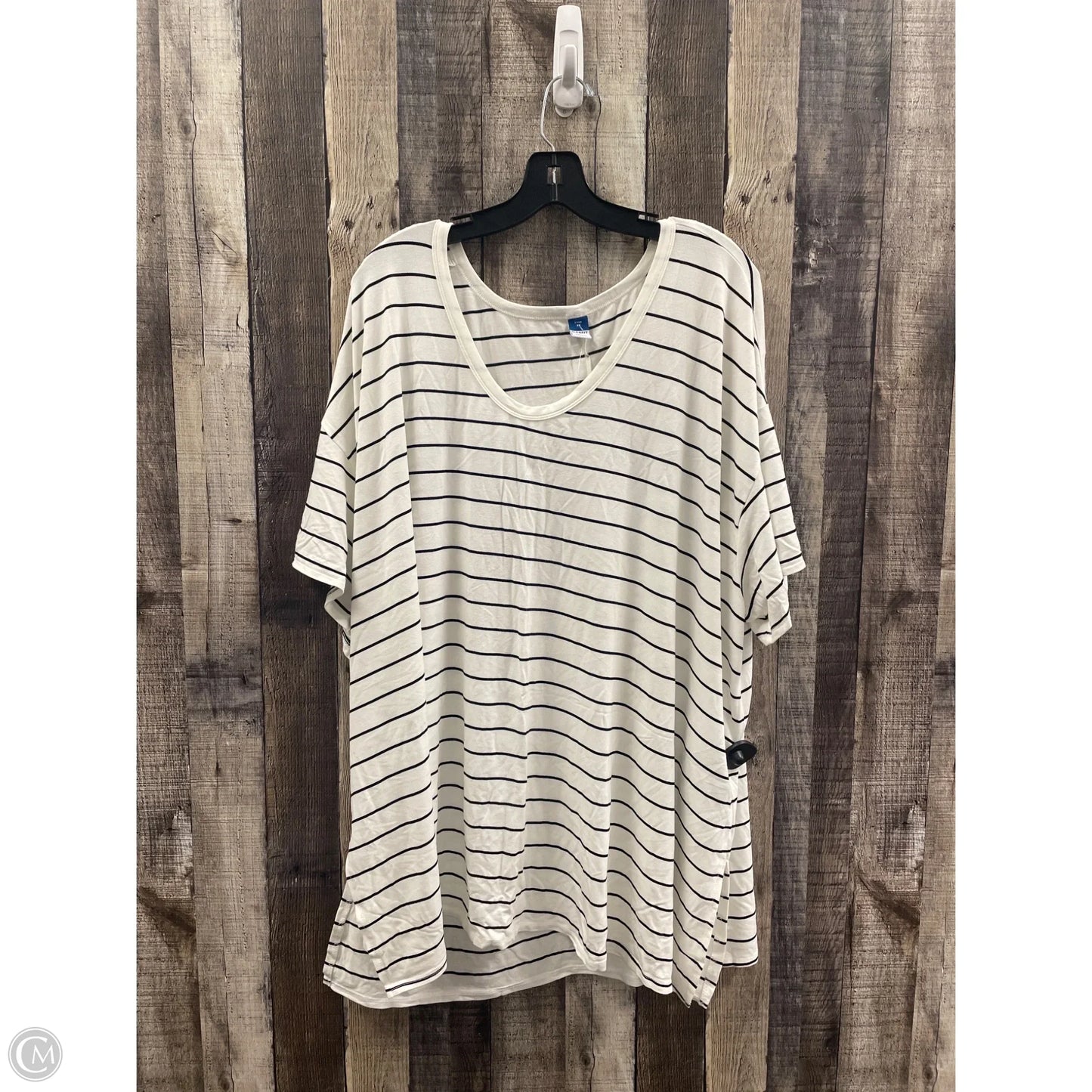 Top Short Sleeve By Old Navy In Striped Pattern, Size: 3x