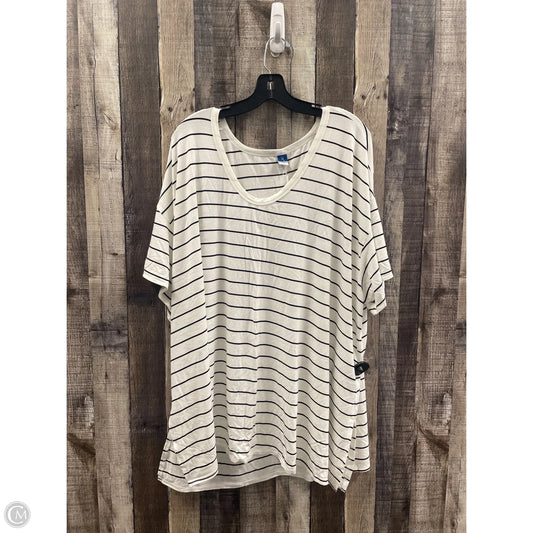 Top Short Sleeve By Old Navy In Striped Pattern, Size: 3x