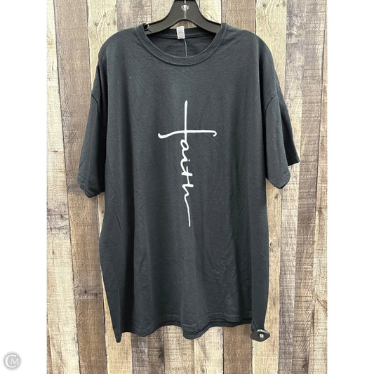 Top Short Sleeve By Jerzees In Black, Size: 2x