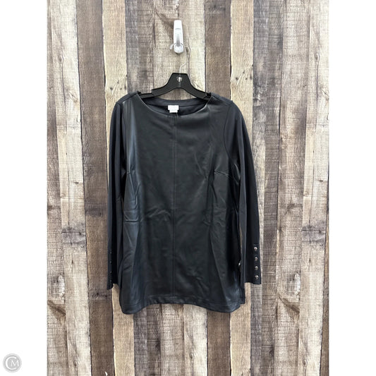 Top Long Sleeve By Chicos In Black, Size: M